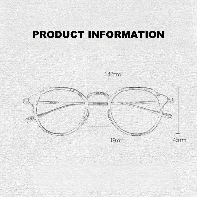 Plate Titanium Eyeglass Frame Retro Multilateral Men's And Women's Eyeglass Frame Light Luxury Optical Prescription Frame K1113