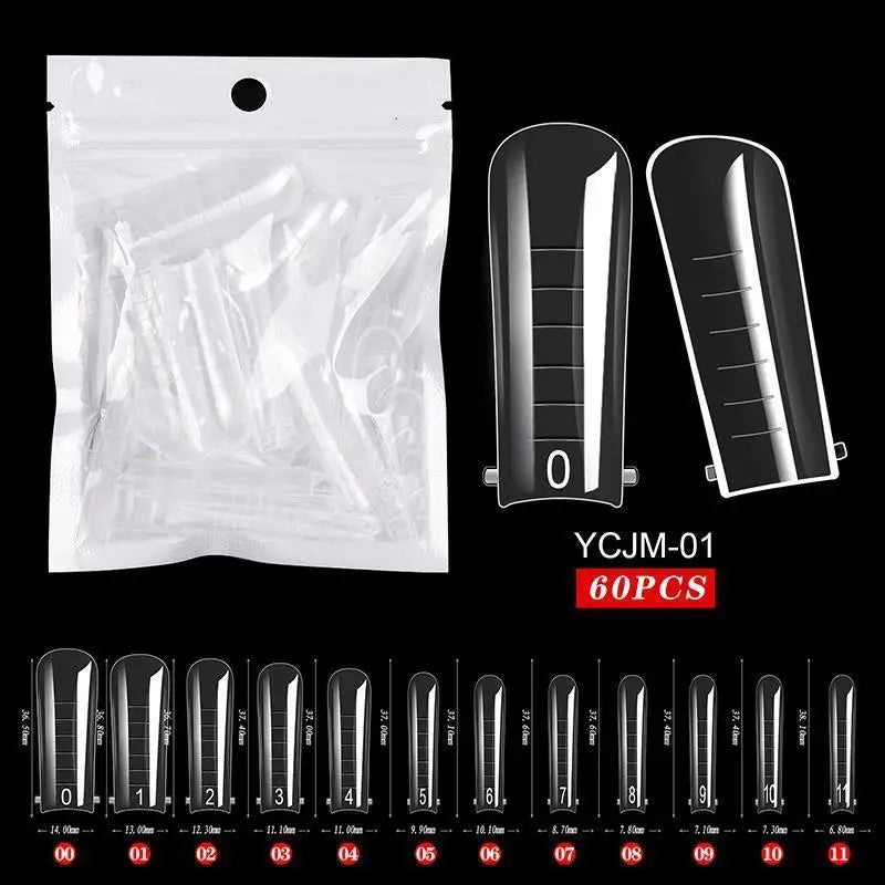 Clear Nail Extension Forms Top Molds For Nails Quick Building Mold Dual Forms Full Cover Nail Tips Manicure Art Accessories