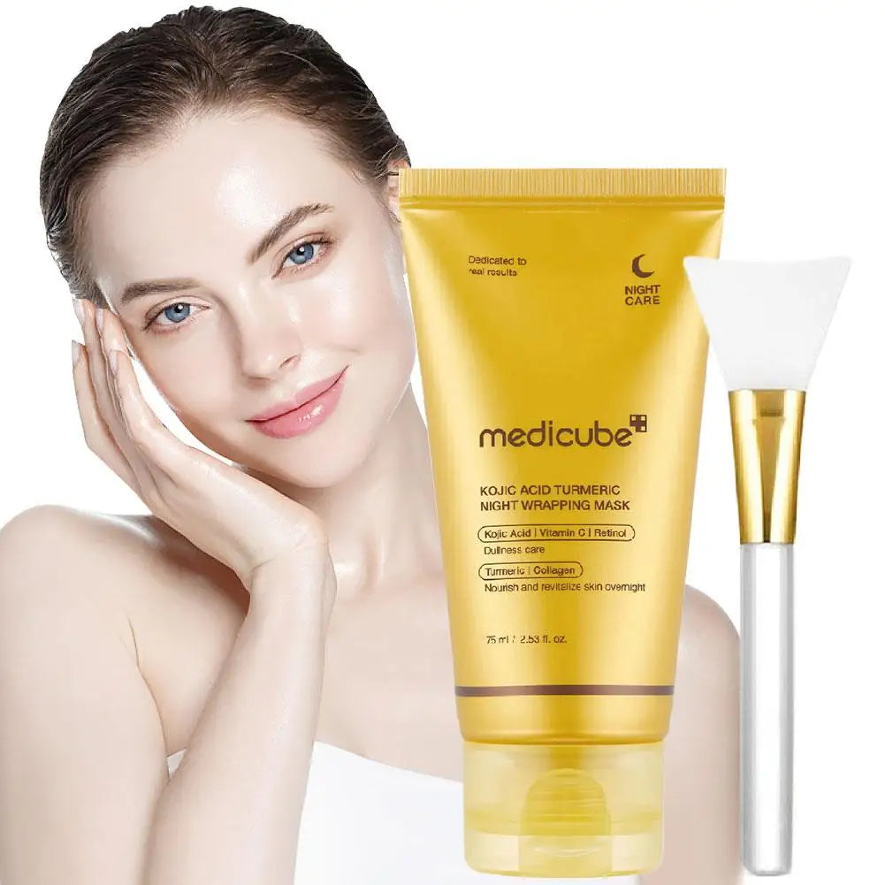 Medicube Collagen Peel off Mask Deep Cleansing Pores Oil Control Turmeric Wrapping Night Face Mask for Brightening Rejevenation