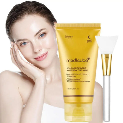 Medicube Collagen Peel off Mask Deep Cleansing Pores Oil Control Turmeric Wrapping Night Face Mask for Brightening Rejevenation