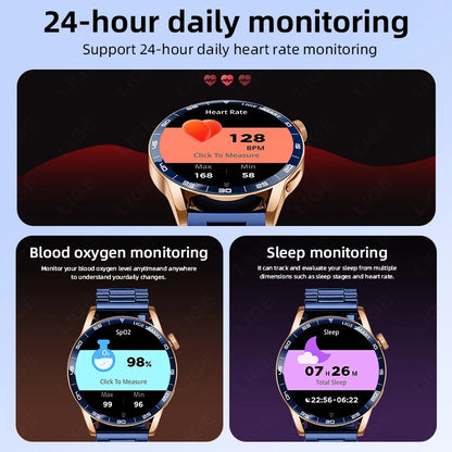 LIGE 2025 Voice Calling Smart Watch Men 1.38" HD IP68 Waterproof Sports Fitness Watches New Man Women Smartwatch For Android iOS