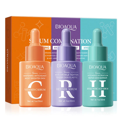 BIOAQUA Retinol Vitamin C Hyaluronic Acid Serum for Face Moisturizing Whitening Anti Wrinkles Facial Essence Face Skin Care