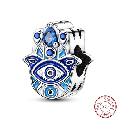 925 Sterling Silver Blue Purple Butterfly Perfume Bottle Starry Sky Hot Air Balloon Charms Beads Fit DIY S925 Bracelets Jewelry