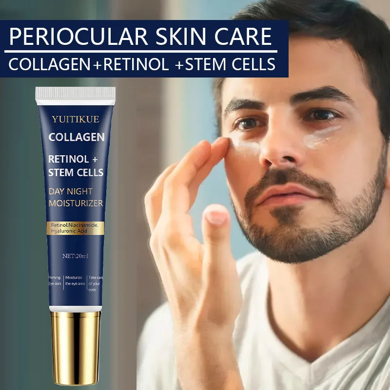 Collagen Retinol + Stem Cells Eye Cream w/ Niacinamide & Hyaluronic Acid - Day & Night Moisturizer, Firms & Smooths Eye Area