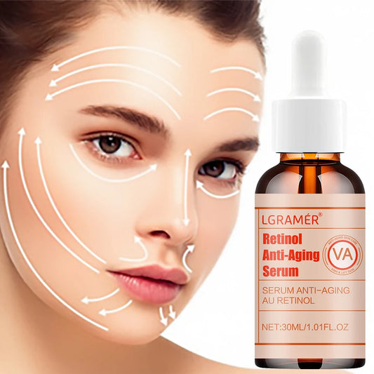 LGRAMER Retinol Facial Essence Anti-aging, Freckle Removal, Wrinkle Reduction and Whitening Suitable for All Skin Types