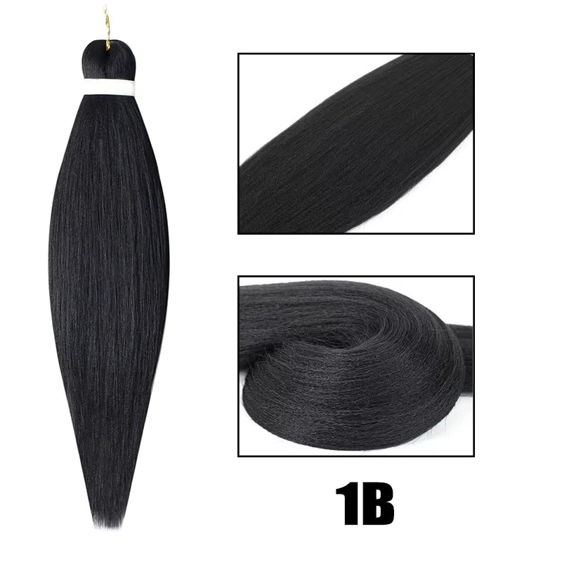 Pre Stretched Braiding Hair 16/20/22/26/30 Inch Low Temperature Fiber Synthetic Braiding Hair Extensions for Jumbo Crochet Braid