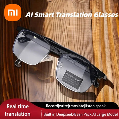 Xiaomi AI Translation Glasses Intelligent Earphones Bluetooth Simultaneous Interpretation 144 Language Real time Meeting New