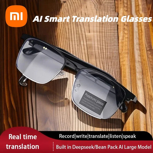 Xiaomi AI Translation Glasses Intelligent Earphones Bluetooth Simultaneous Interpretation 144 Language Real time Meeting New