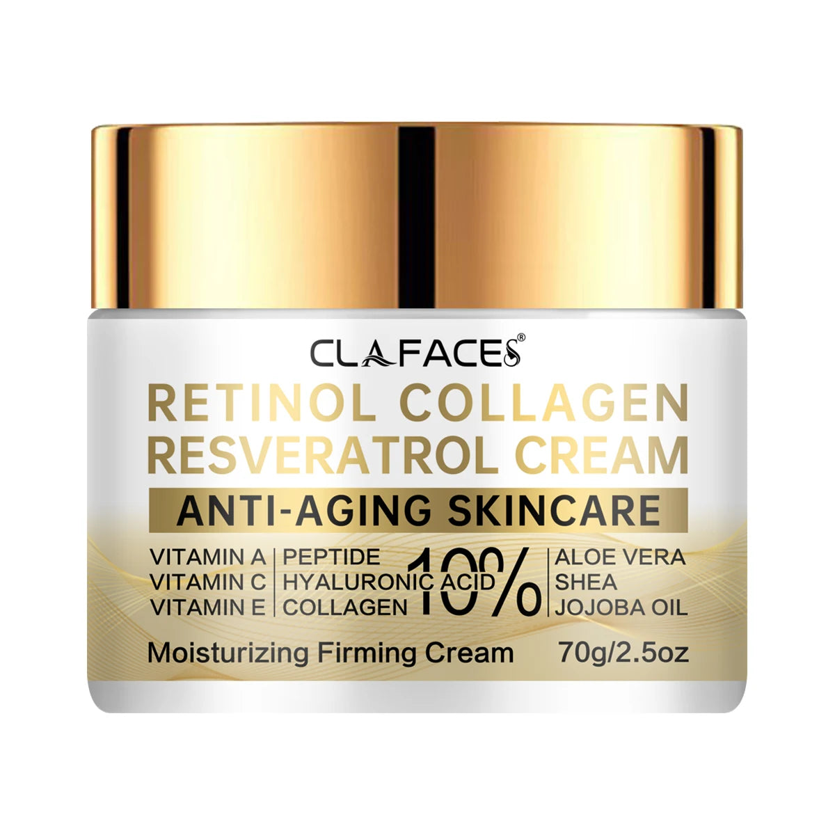 CLAFACES Retinol Cream | Contains 5% Arbutin + Hyaluronic Acid Gold Combination | Super Anti-Aging Cream | Hydrating