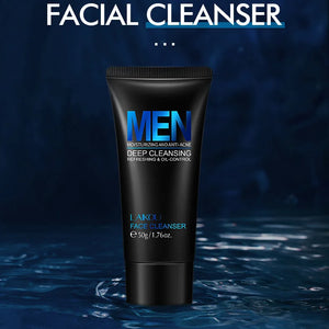 LAIKOU Men Facial Cleanser Face Wash Moisturizing Man Skin Care Oil Control Blackhead Remove Scrub Cosmetics Deep Norishing 50g