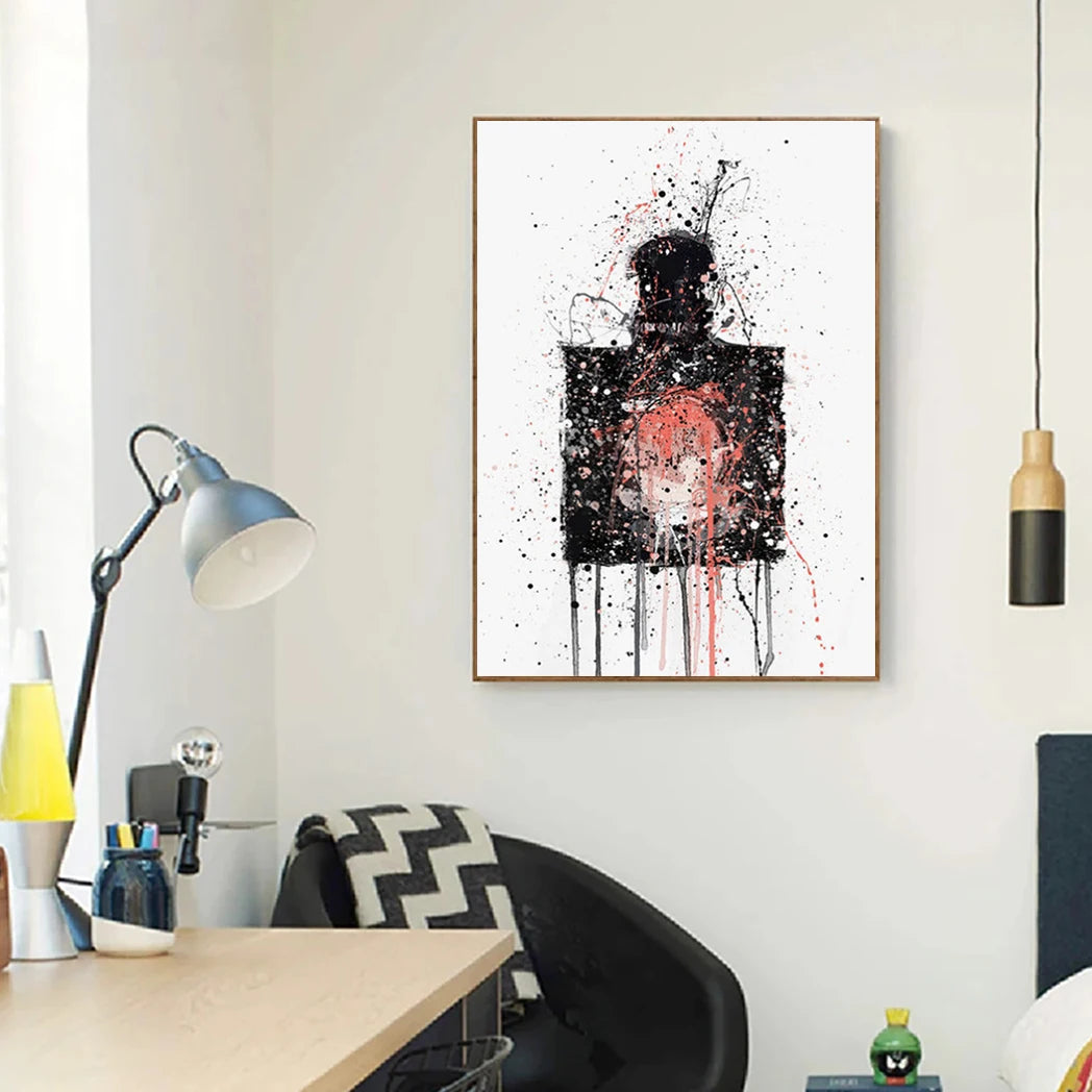Abstract Street Graffiti Ink Style Perfume Stylized Wall Art Posters Home Room Decor Canvas Painting Mural Picture Print Artwork