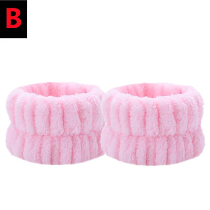 4/2PCS Reusable Wrist Washing Belt Soft Microfiber Towel Wristbands Washing Face Water Absorption Prevent Wetness Wrist Washband