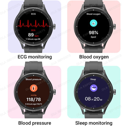 New NFC Smart Watch Women Heart Rate Blood Oxygen Monitor Wireless Call Smartwatch 100+Sports Modes Pedometer Men Sports Watches