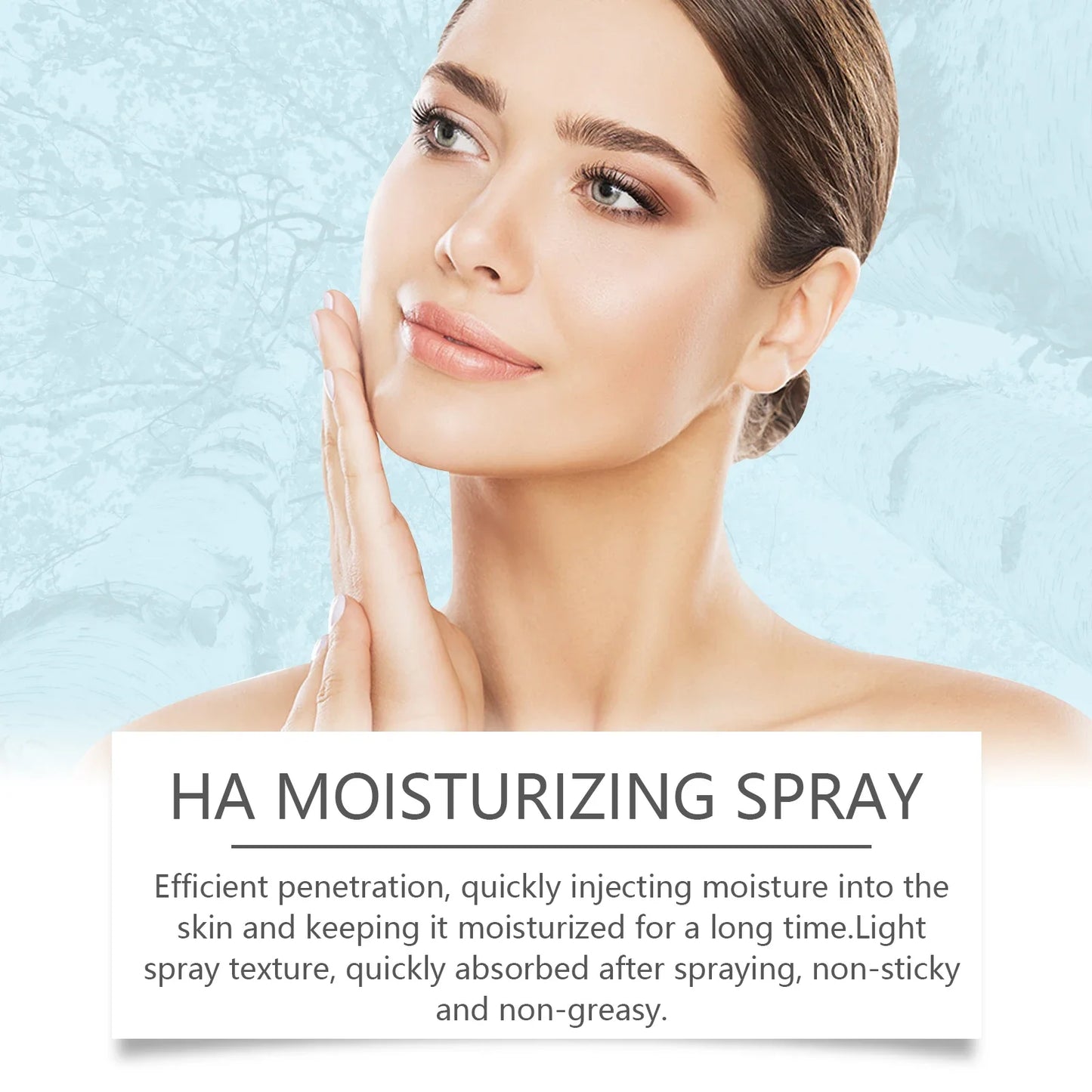 Hyaluronic Acid Moisturizing Spray Refreshing Shrink Pores Firming Skin Smoothing Aloe Vera Extract Nourish Brighten Face Toner