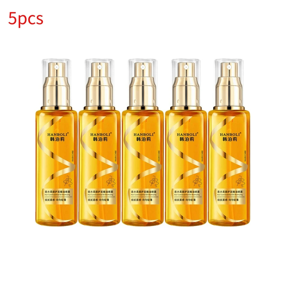 Hair Essential Oil Spray Long-lasting Light Soft Essential Oil Spray For Dry Frizzy Hair Leave-in Anti-static Hair Care