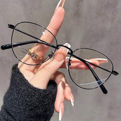 Lzabella Women's Fashion Cat Eye Style Titanium Frame Glasses Brand New Glasses Anti-Blue Light Computer Eyeglasses 90280