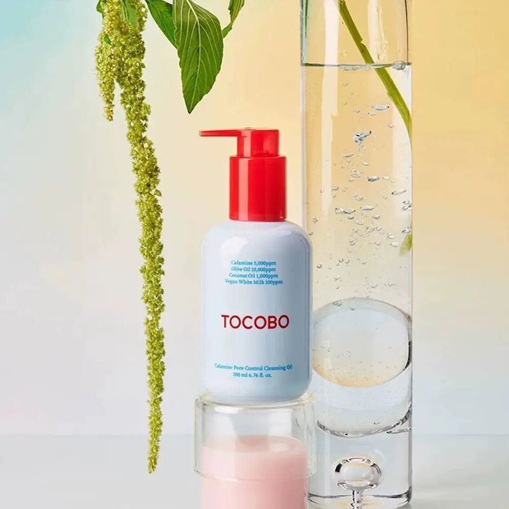 200ml Calamine Pore Cleansing Makeup Remover Oil Vegan White Milk Face Cleanser TOCOBO Korea Deep Efficient Facial Cleaning Tool
