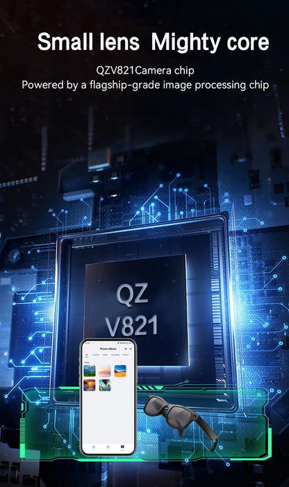 Xiaomi 6K AI Smart Camera Glasses Bluetooth Multifunction Calling Voice Assistant Music Player Translation Photochromic Glasses