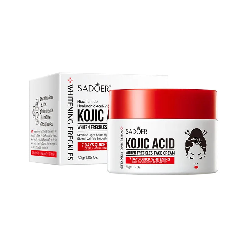 1/2/4pcs SADOER Kojic Acid Face Cream Moisturizing Freckle Removing Creams Brightening Hydrating Facial Cream Skin Care Products