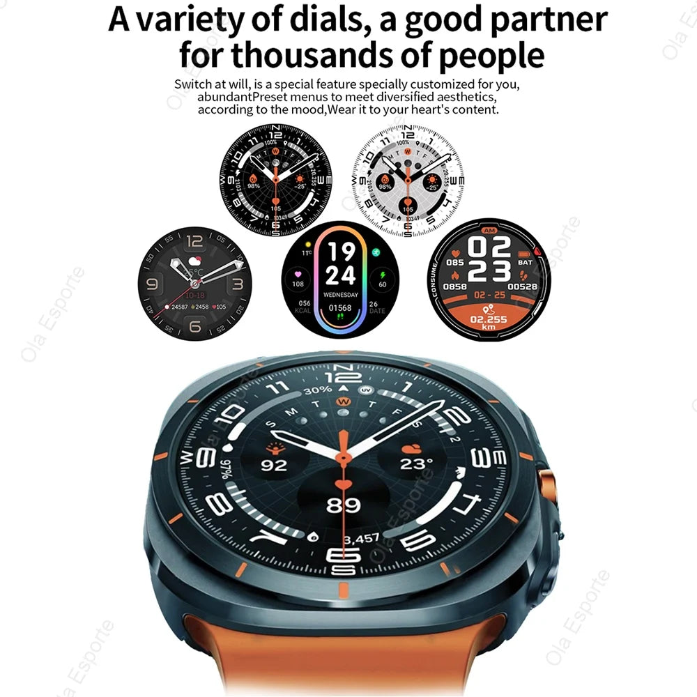 2025 Smart Watch GT7 Ultra HD AMOLED Screen Bluetooth Talk Heart Rate Health Monitoring Men Women Sports Watches For iOS Samsun