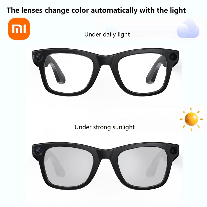Xiaomi Smart AI Glasses 800W pixel AI Shooting Camera HD Photo Video Voice Call Translation Waterproof Bluetooth G300 Glasses