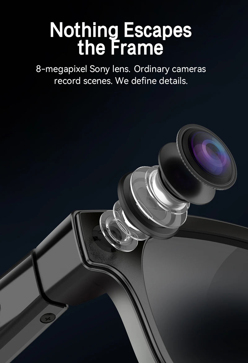 Xiaomi 6K AI Smart Camera Glasses Bluetooth Multifunction Calling Voice Assistant Music Player Translation Photochromic Glasses