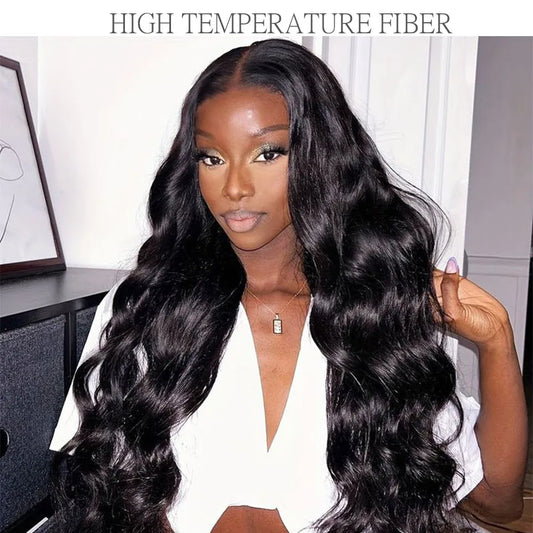 30Inches 200Grams Magicae Highlight Ombre Orange Brown Extensions Body Wave Hair Weave Bundles High Temperature Synthetic Hair