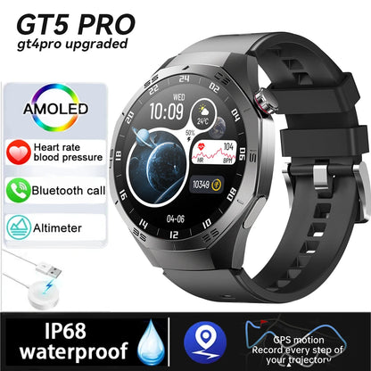 Original New S5 Smartwatch Men 360*360 HD AMOLED Screen GPS Motion Track Heart Rate Bluetooth Call IP68 Waterproof Smartwatch