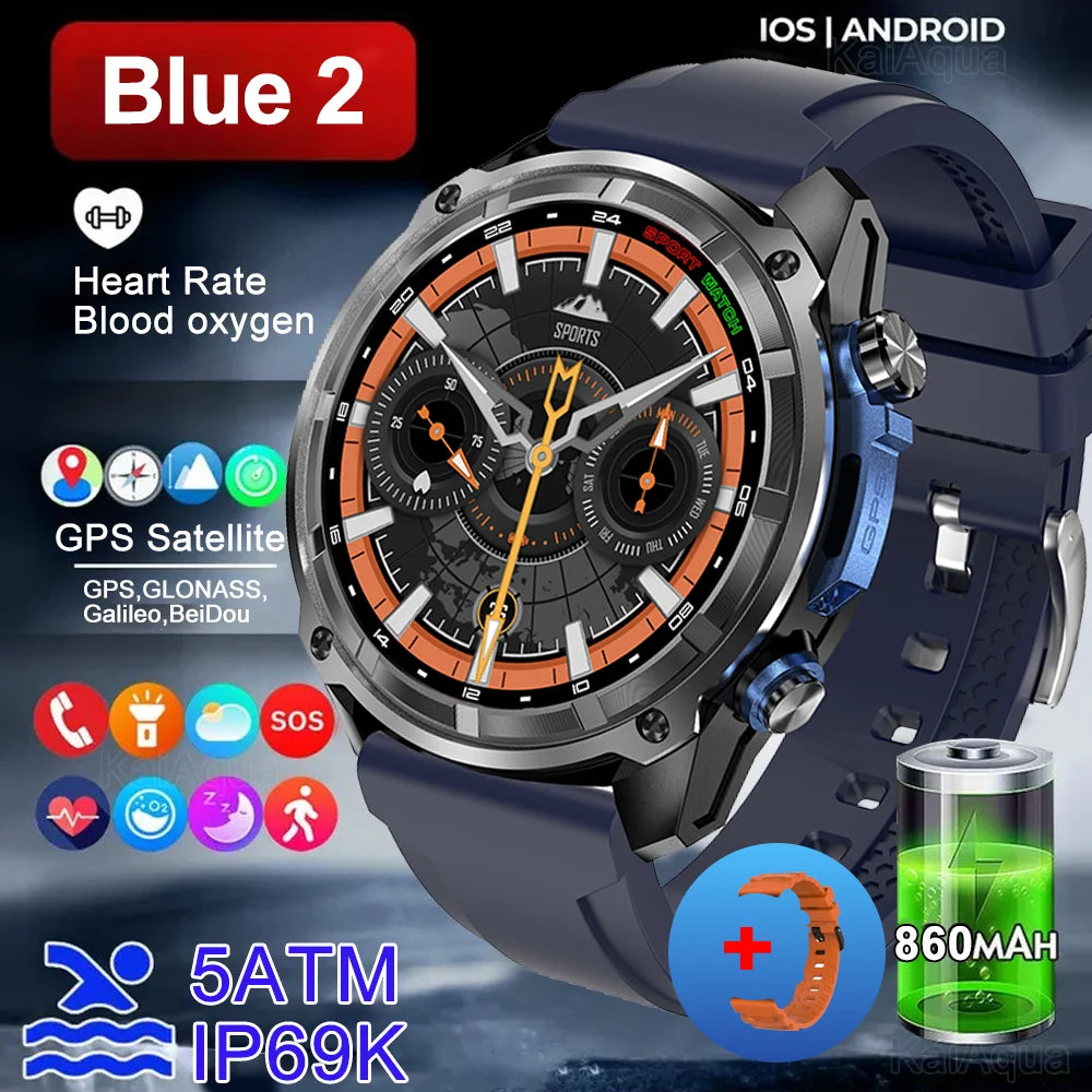 DT G1 Outdoor Sports Smartwatch 860mAh Battery 1.53inch AMOLED Screen Men's Watch Compass 5ATM Waterproof BT Call Smart Watch