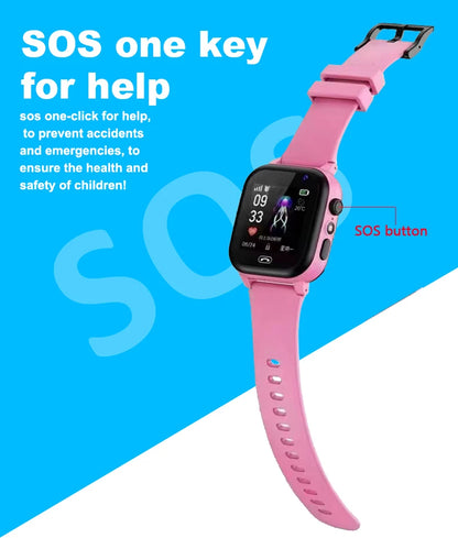 Smart Watch Kids SOS LBS Location Video Call Sim Card Child SmartWatch Camera Waterproof Upgrade Watch For Boys Girls
