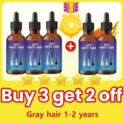 Natural Anti Gray Hair Serum | Nourishing Hair Care Remedy - Repair White & Darkening Hair