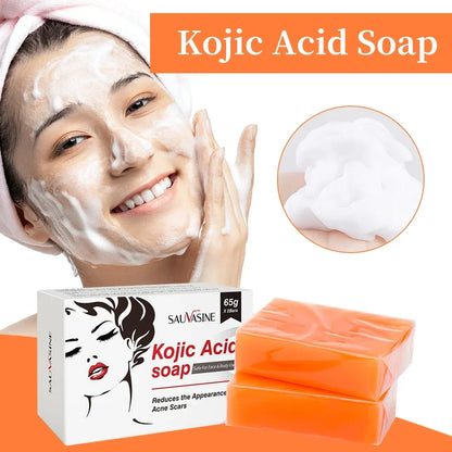 Handmade Kojic Acid Soap Natural Mild Non-irritating Brightening Skin Exfoliator Body Face Cleansing Blackheads Removal Soap