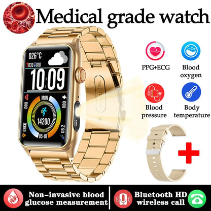 2025 New Medical Grade Health Monitoring Smartwatch Blood Oxygen Blood Pressure BT Call Women's Health smart Watch