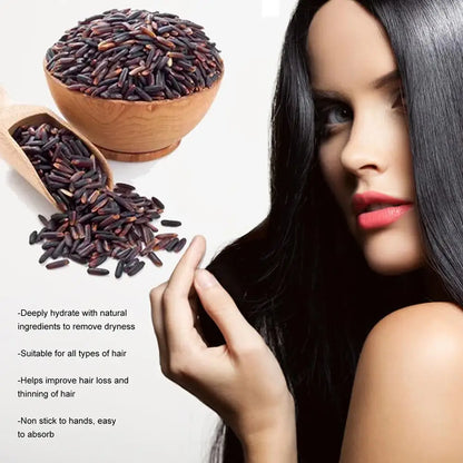 Black Rice Water Hair Growth Spray Deep Nourishing Prevent Loss Strengthen Hair Scalp Care Solution For Dense Hair Serum Product