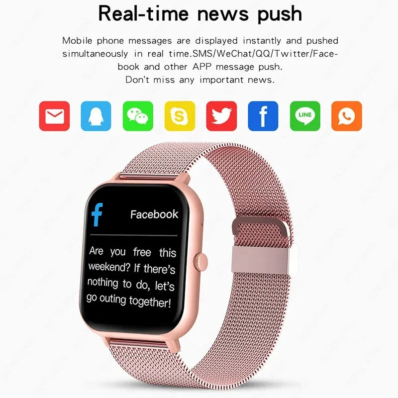 2025 New For Women Bluetooth Call Smart Watch Women Men Heart Rate Blood Oxygen Voice Assistant 100+Sports Ladies Smartwatch