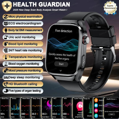 2025 New For Xiaomi Iatrology Grade Organ monitor Smart Watch Men ECG+PPG Uric Acid BP Blood Fat BT Call Sports Health Watches