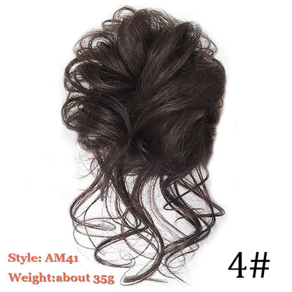 Synthetic Hair Bun Messy Scrunchies Hairpiece Elastic Chignon With Elastic For Women Donut Bun Ponytails Blonde Black Brown