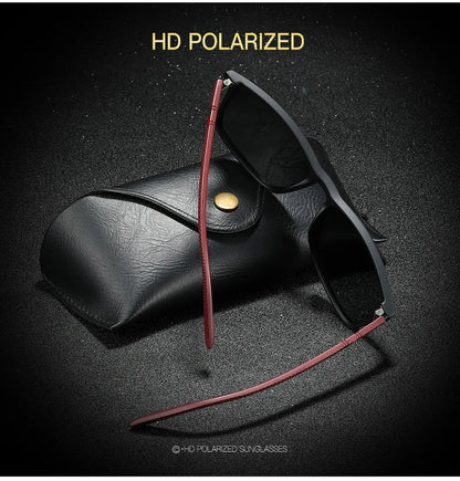 Sports Sunglasses for Men Polarized Comfortable Wear Square Sun Glasses Male Light Weight Eyewear Accessory with Origina UV400