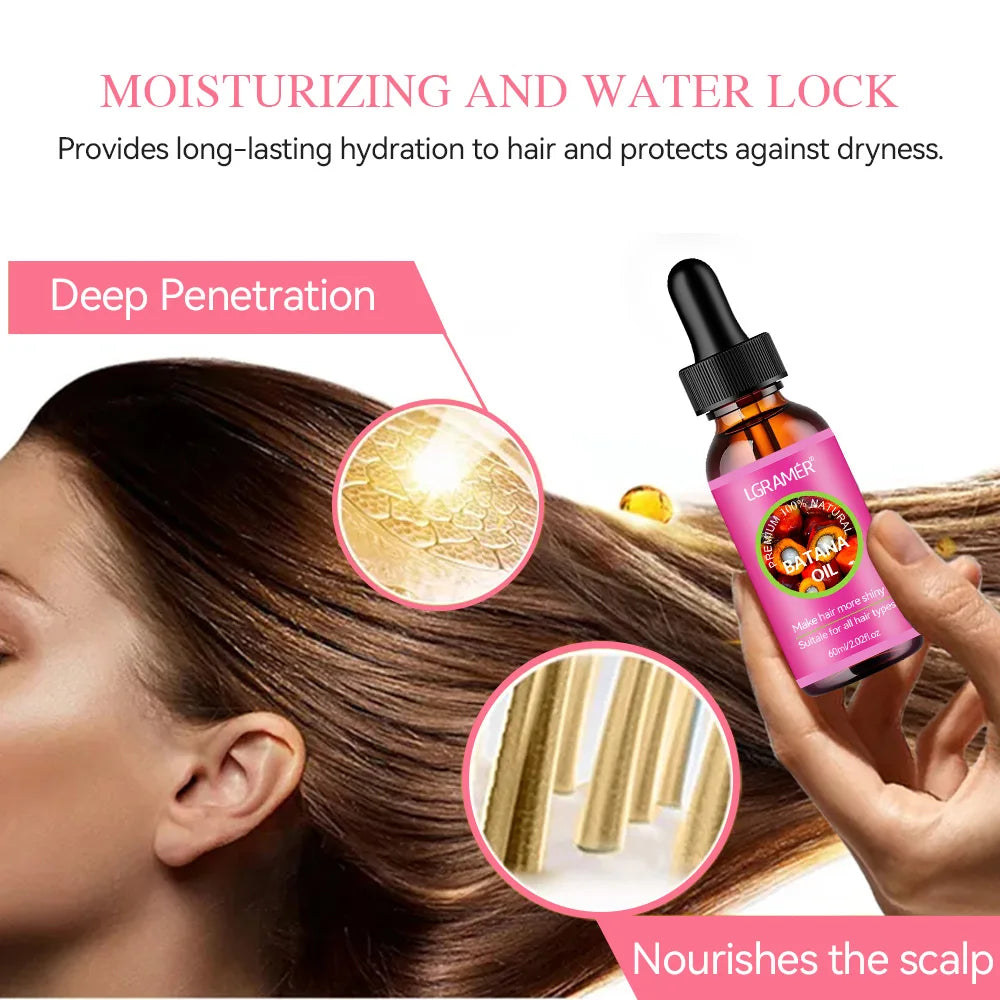 100% Pure Organic Hair Mask Batana Oil Hair Growth Oil Natural Treatment Nourish Reduce Hair Loss Anti-Breakage Hair Products