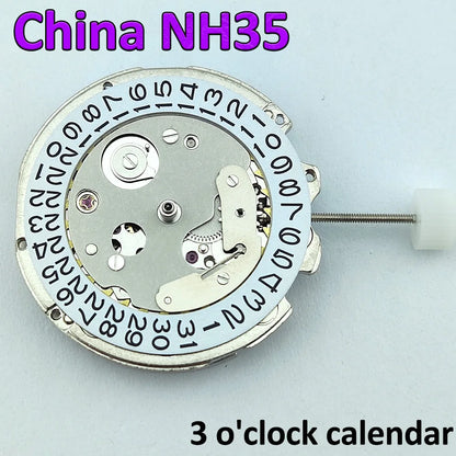 China NH35 Movement Can Replace The Japanese NH35 Movement Date At 3 o'clock White Calendar High Accuracy Automatic Mechanical