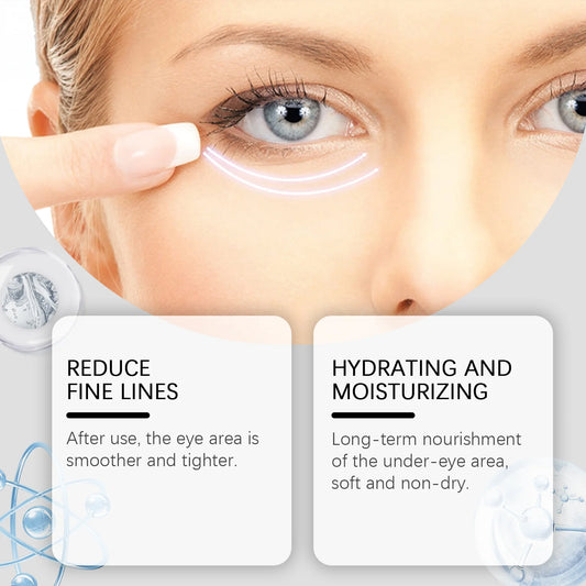 Jaysuing Retinol Roller Eye Cream Reduce Eyes Puffiness Moisturizing Care Cream Brightening Firming Lifting Under the Eyes Cream