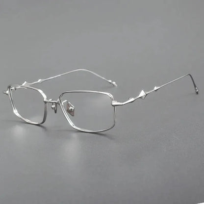 2025 Fashion Korean Titanium Glasses Frame Men Retro Square Eyeglasses Rectangular Eyewear Women Optical Lenses Prescription