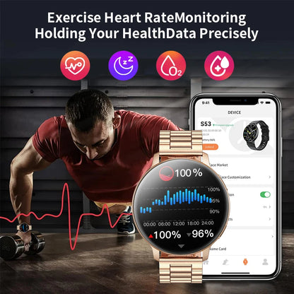 LIGE Bluetooth Call Smart Watch Women Custom Dial Steel Watches Men Sports Fitness Tracker Heart Rate Smartwatch For Android IOS