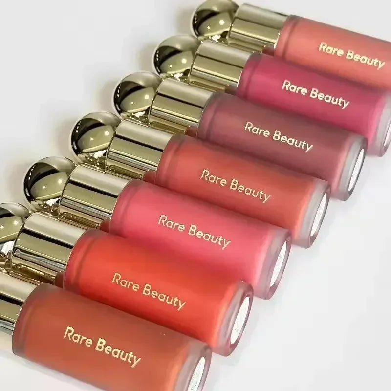 New Fashion ROSE BEAUTY Setting Powder With Mirror Liquid Blush Moisturizing Dual-use Waterproof Lip Glaze Rouge Smooth Makeup