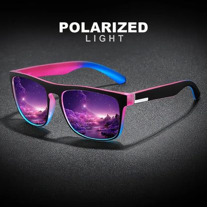 3Pcs Fantasy Gradient Mutipcolor Square Polarized Sunglasses AntiGlare UV400 Glasses Summer Party Driving Fishing Christmas Gift