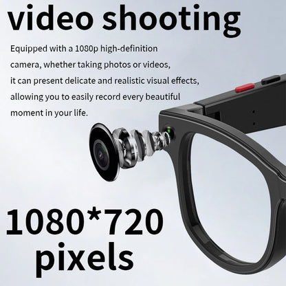 500W Camera Glasses Translate Smart Glasses Voice Call Music Sunglasses AI GPT Camera BT&WIFI Video Recording Anti-blue Light