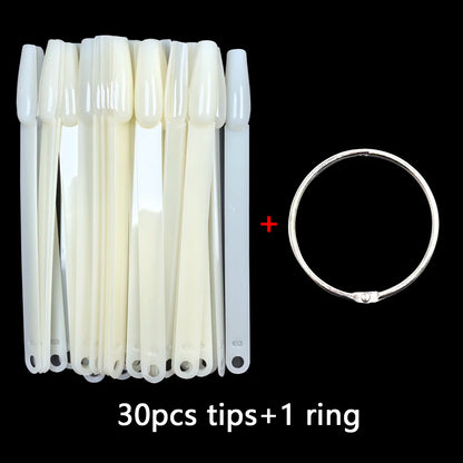 False Nail Tips Nail Swatch Nail Art Display Sticks Acrylic Fan Gel Nail Polish Showing Shelf 30/60 pcs Practice Manicure Tool