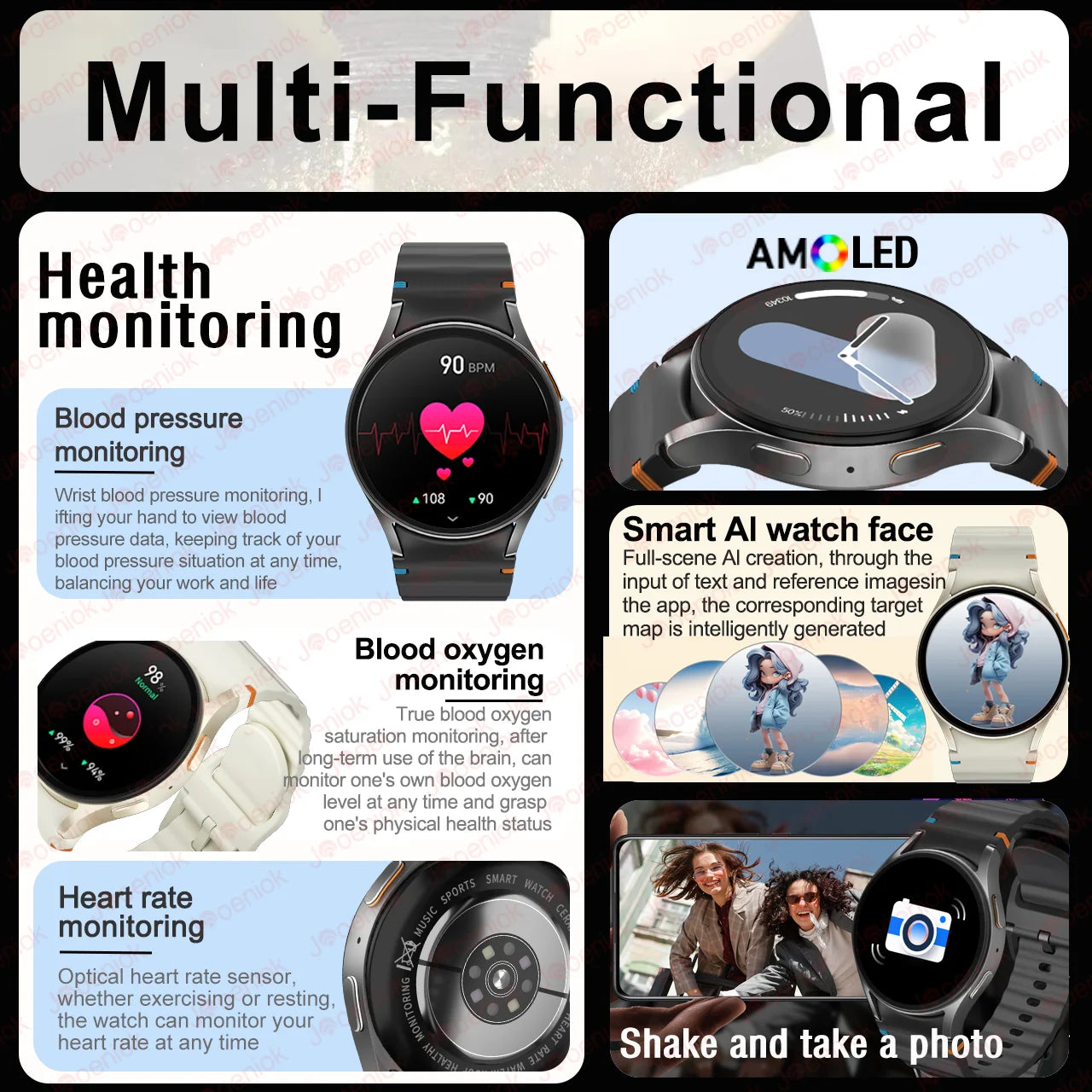 Watch 7 mini NFC GPS Smart Watch Women Health Sport Watch AMOLED Display Heart rate Games Bluetooth call Waterproof Men Watch
