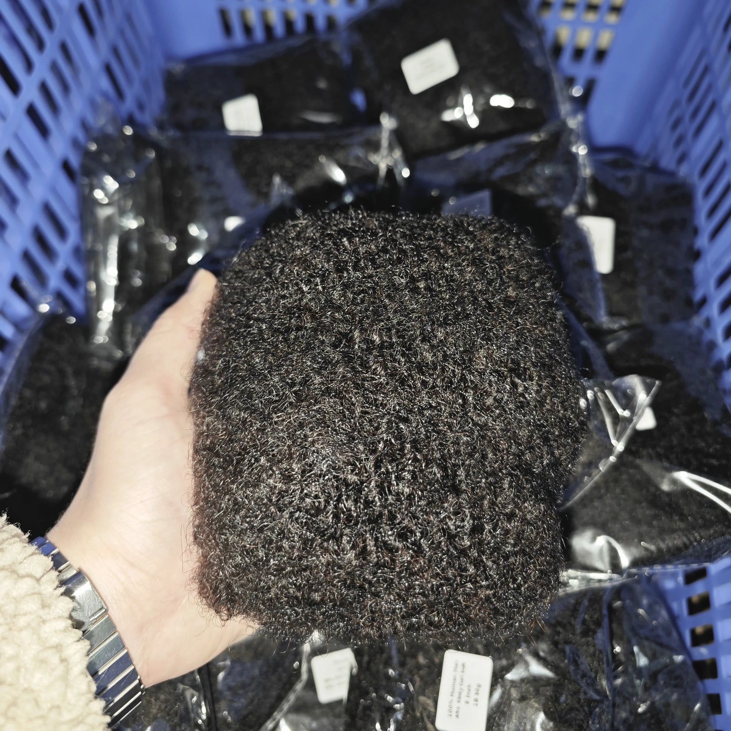 1Pc/30g Hair No Weft Brazilian Afro Kinky Curly Human Hair Bulk Remy Bulk for Braiding Extensions Natural Hai for Locs Braids