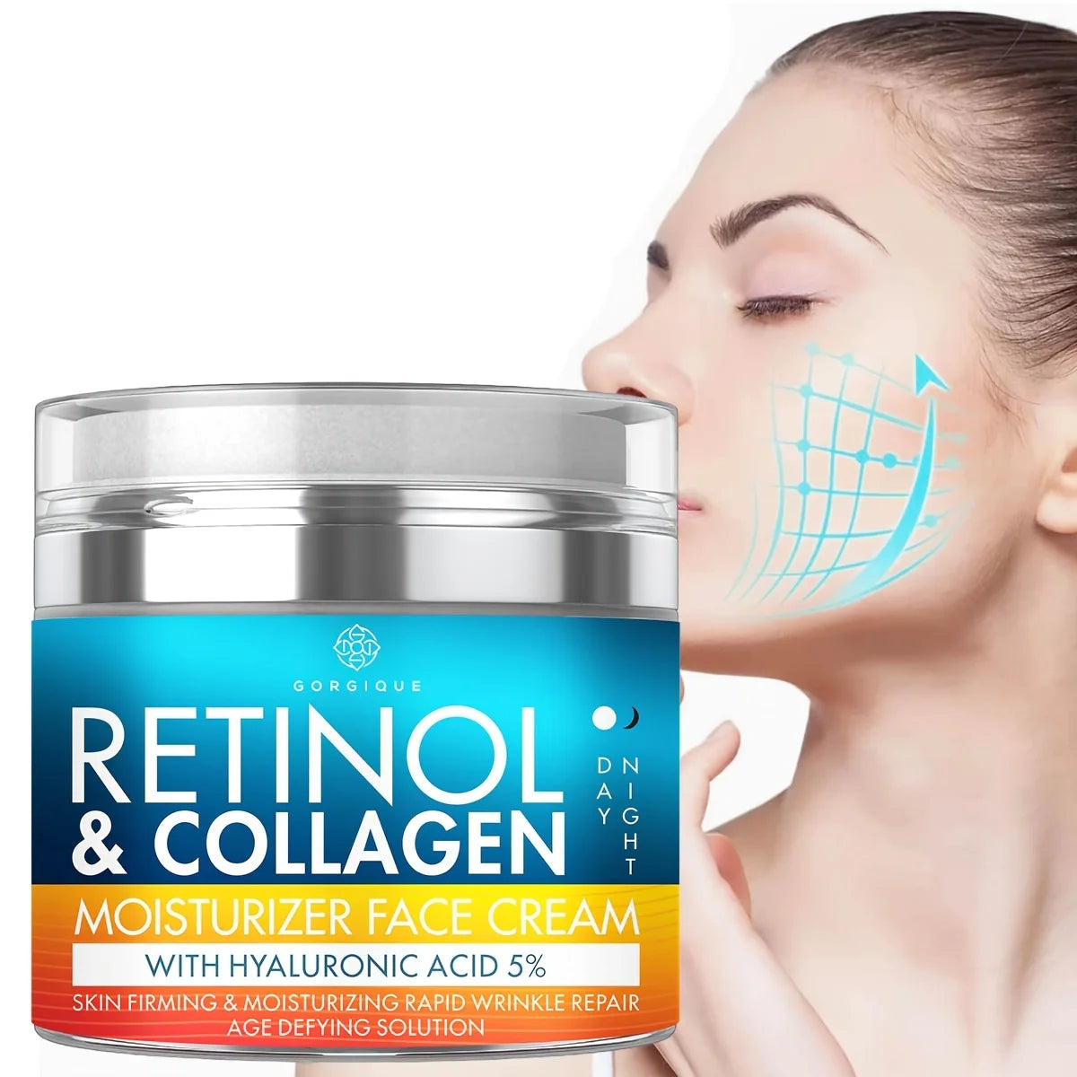 Retinol Cream for Face Collagen and Retinol Moisturizer with Hyaluronic Acid
